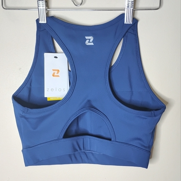Zelos Sports Bra Black & Blue Set of 2 Medium Impact Size Small NWT - Picture 5 of 11